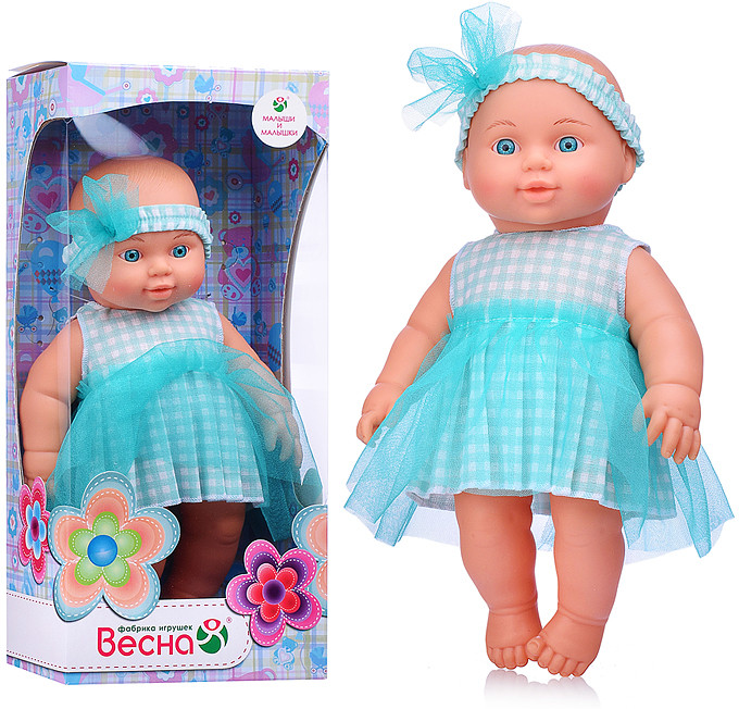 Кукла «Малышка в мятном платье» | Фабрика игрушек «Весна»