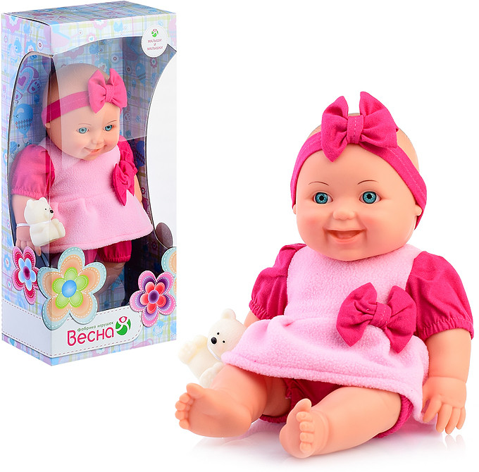 Кукла «Малышка с мишуткой» | Фабрика игрушек «Весна»