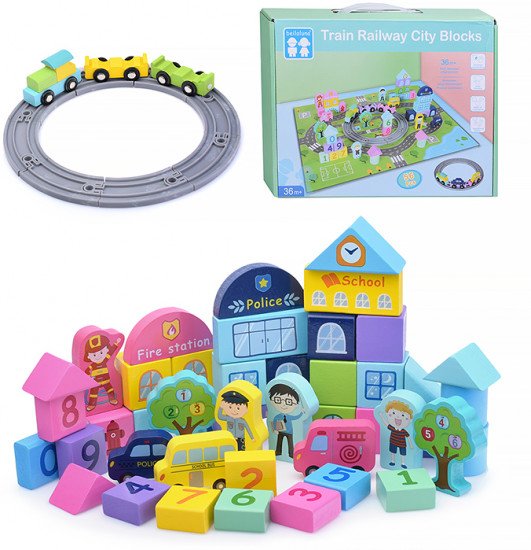 Трек с паровозом и фигурками