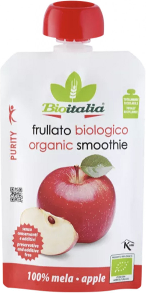 Пюре органическое из яблок | Bioitalia