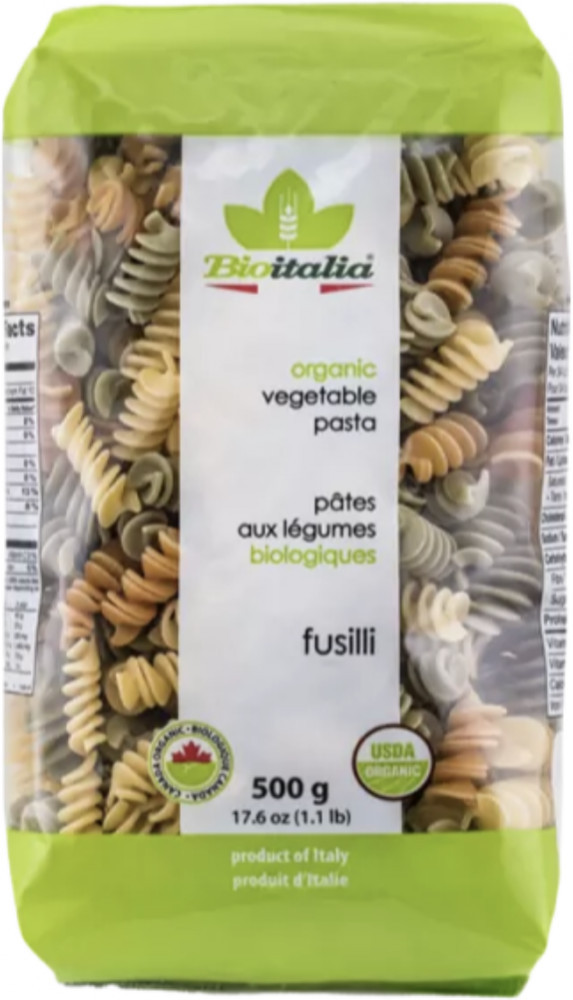 Макароны органические овощные из цельной пшеницы «Fusilli» | Bioitalia