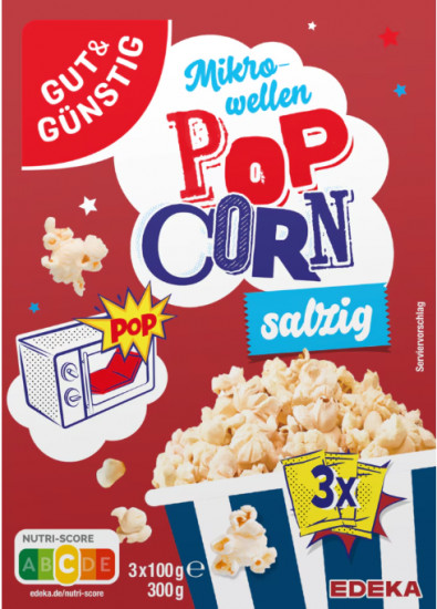 Попкорн для микроволной печи с солью