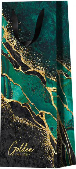 Пакет под бутылку подарочный «Marble»