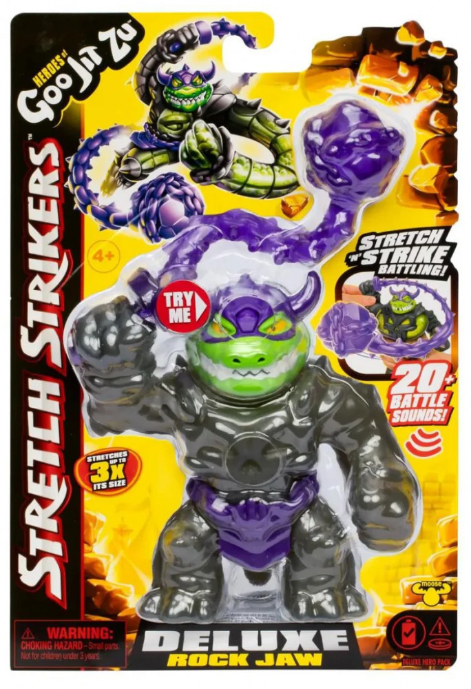 Фигурка «Heroes of Goo Jit Zu Stretch Strikers Deluxe Rock Jaw»