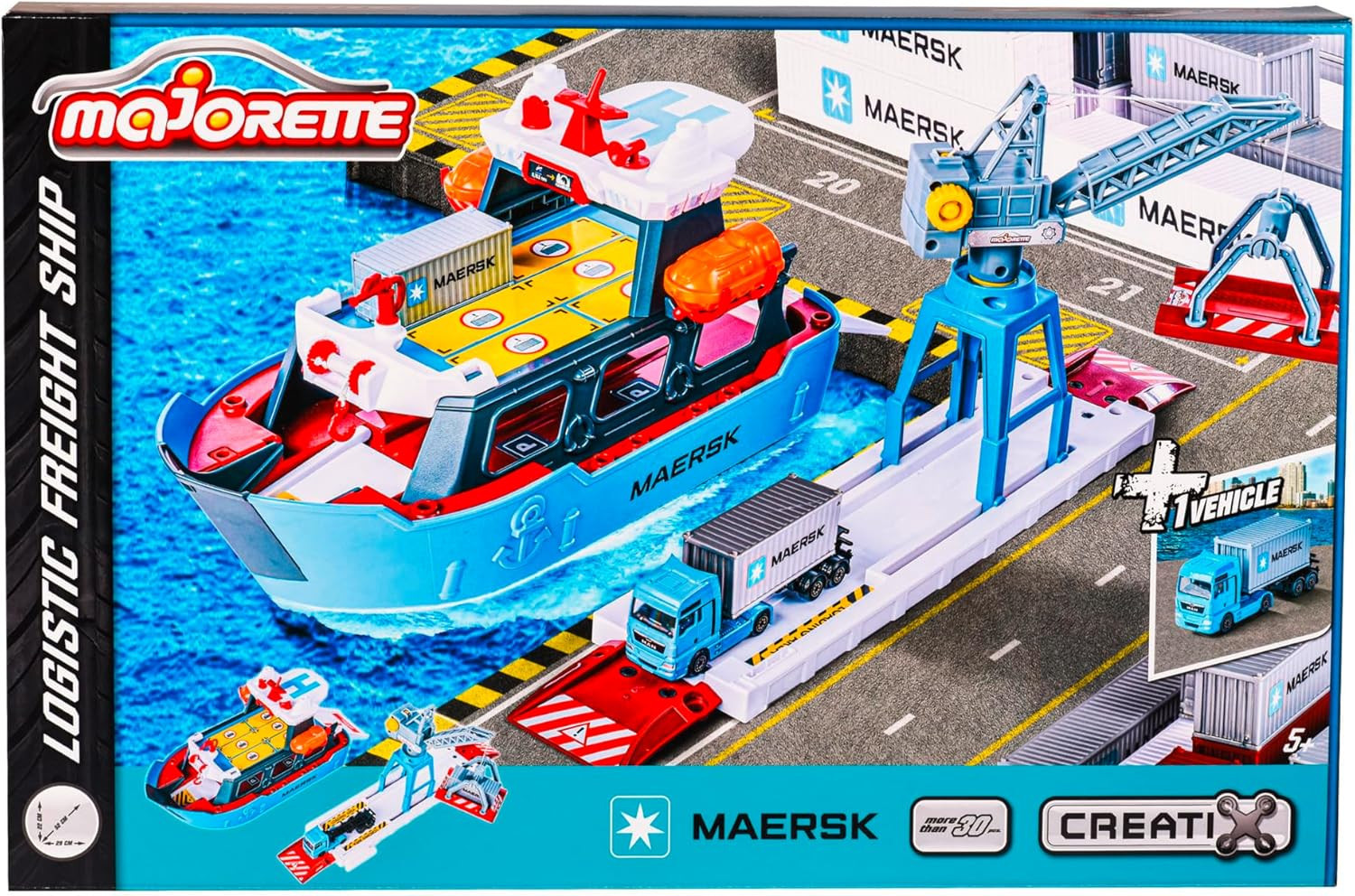 Игровой набор «Creatix Logistic Freight Ship Maersk» | Majorette
