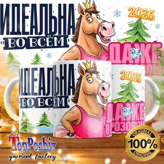 Кружка с принтом «Идеальна во всем»