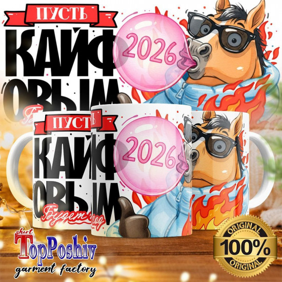 Кружка с принтом «Пусть кайфовым будет год 2026»