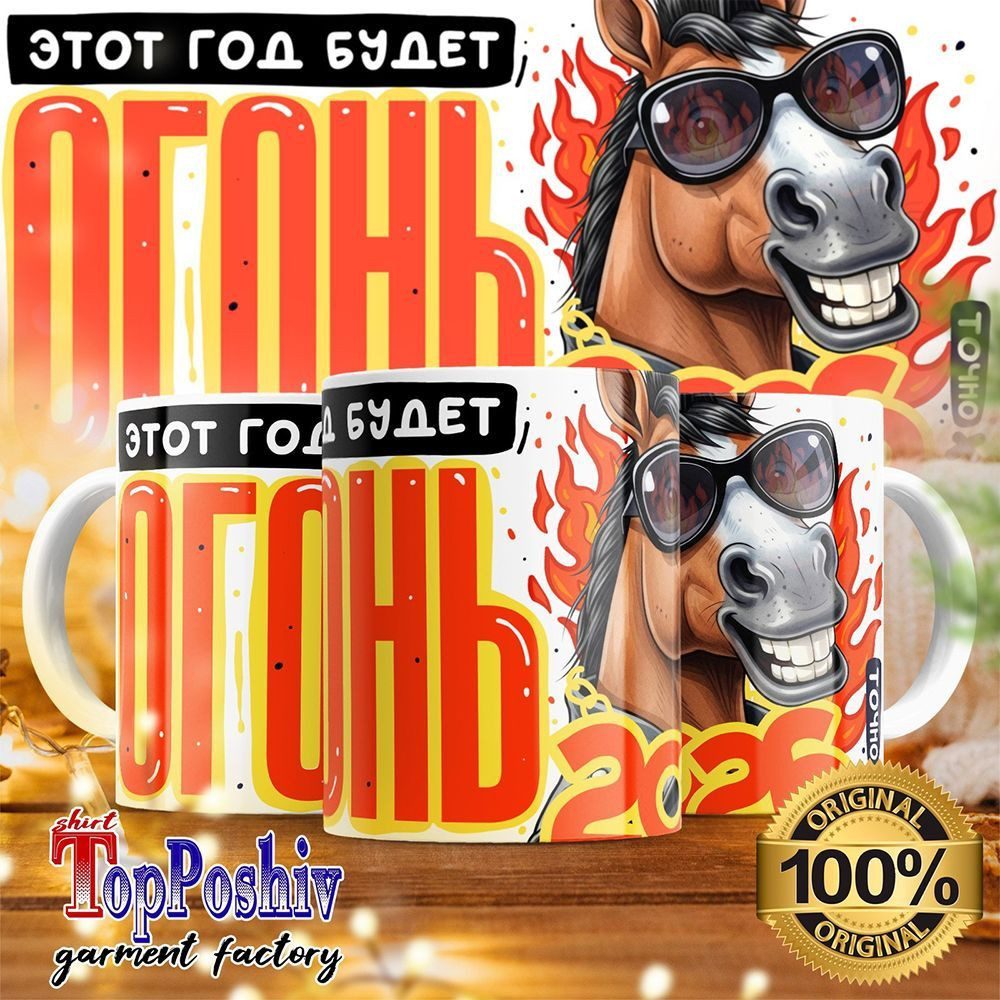 Кружка с принтом «Этот год будет огонь! 2026» | TopPoshiv