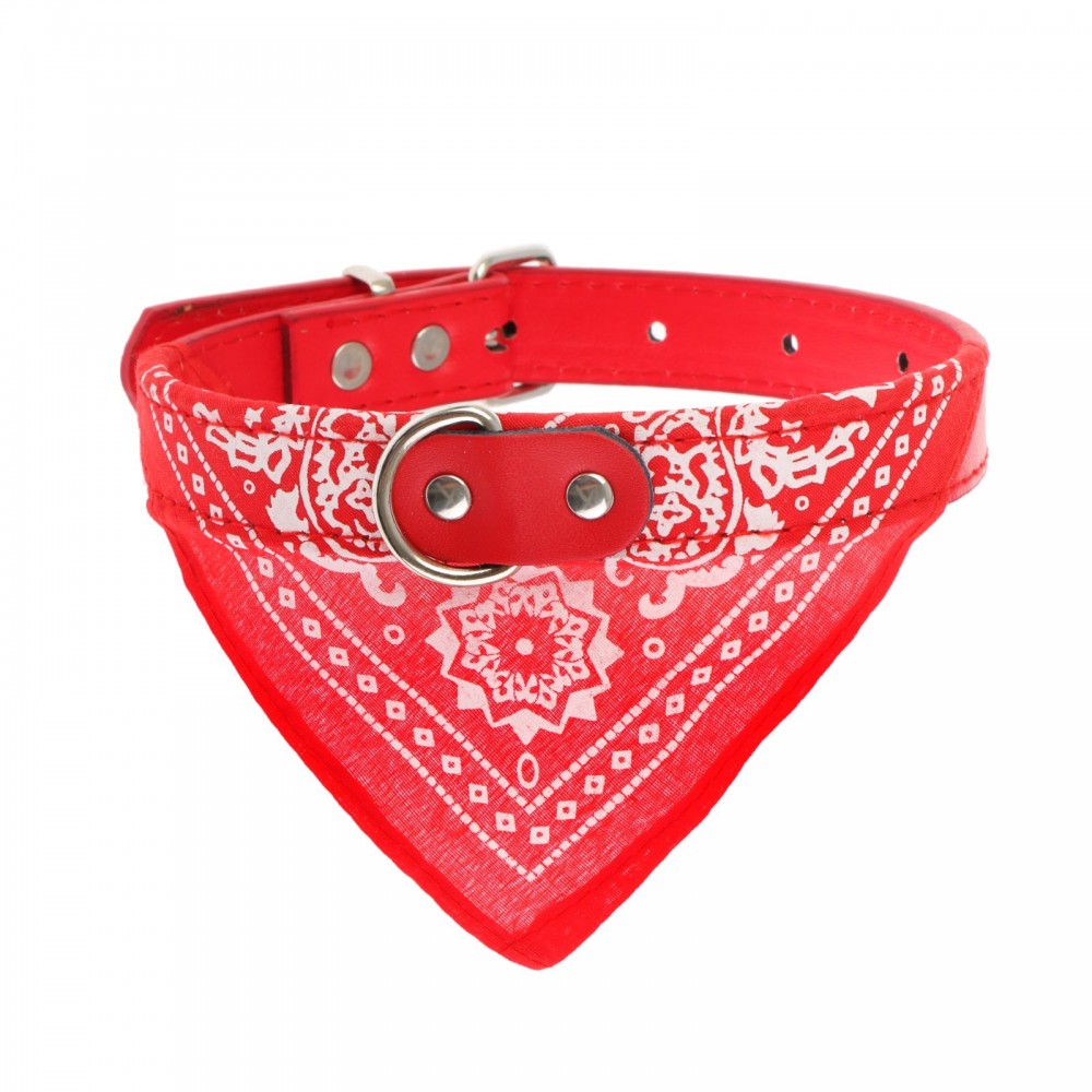 Ошейник с косынкой (42 х 2 см), красный