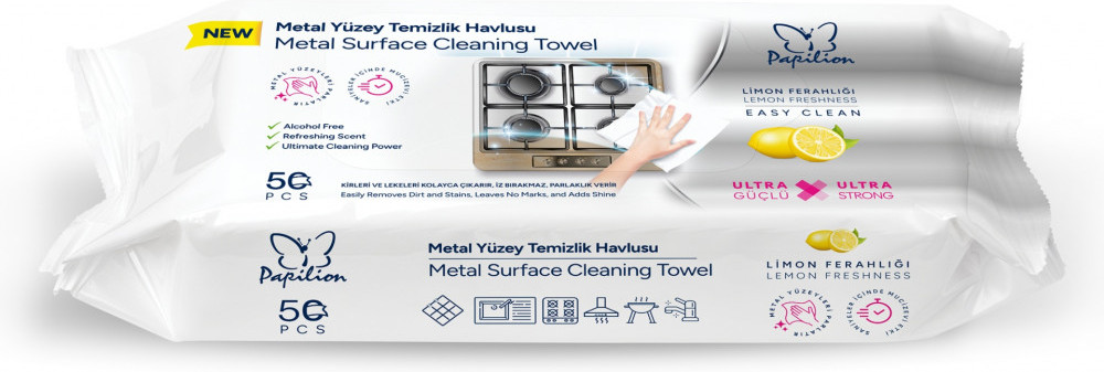 Влажные полотенца для металлических поверхностей «Metal Surface» | Papilion