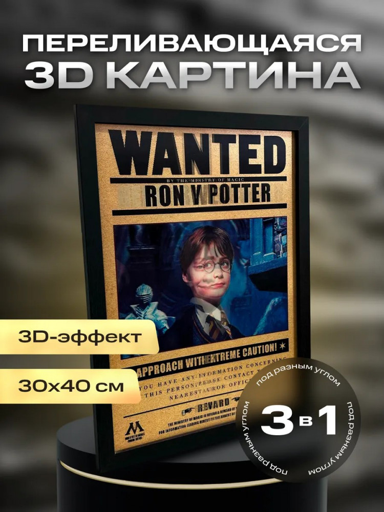 Картина голографическая 3D Гарри Поттер