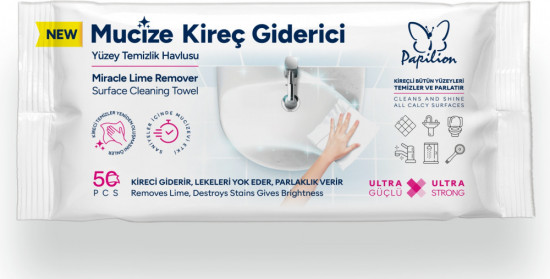 Влажные полотенца для удаления извести «Lime Remover»