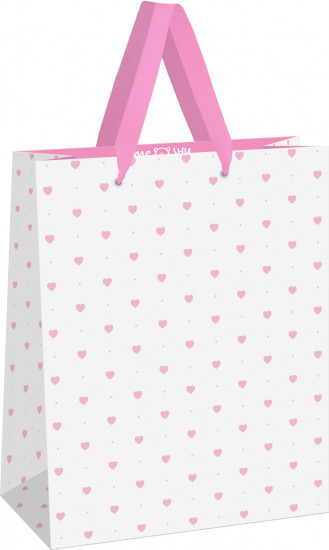 Пакет подарочный «Hearts pattern»