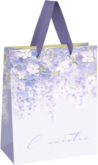 Пакет подарочный «Purple flowers»