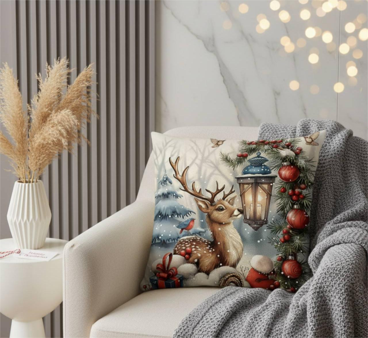 Новогодняя декоротивная наволочка