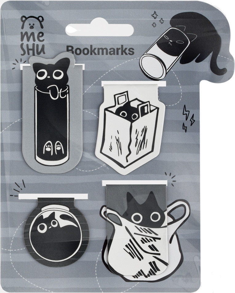 Набор закладок для книг магнитных «Meow Sy» | Meowsy | Meshu