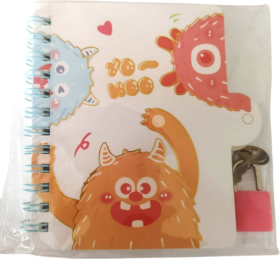 Блокнот с замочком «Монстрики»