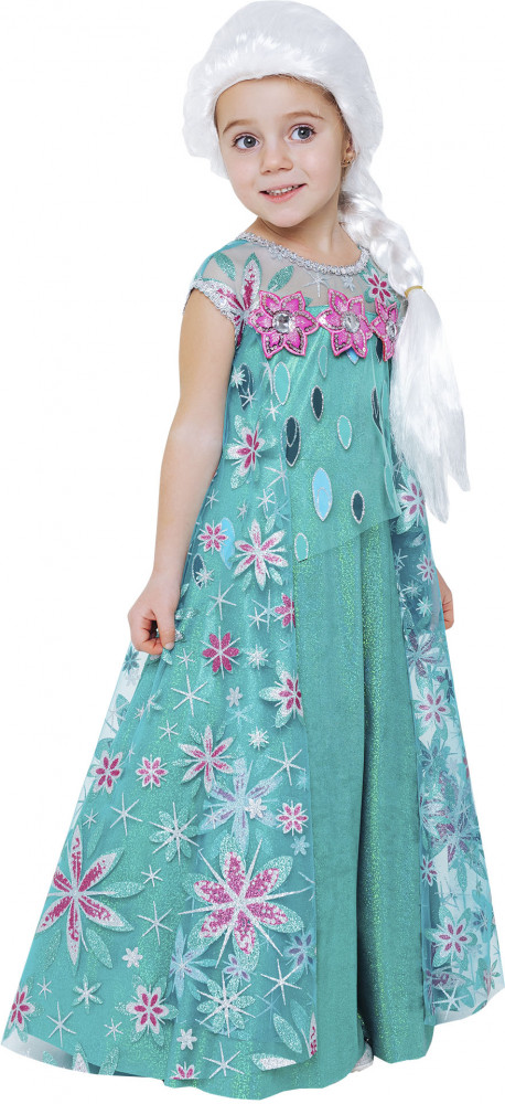Карнавальный костюм «Эльза. Зеленое платье» | Пуговка