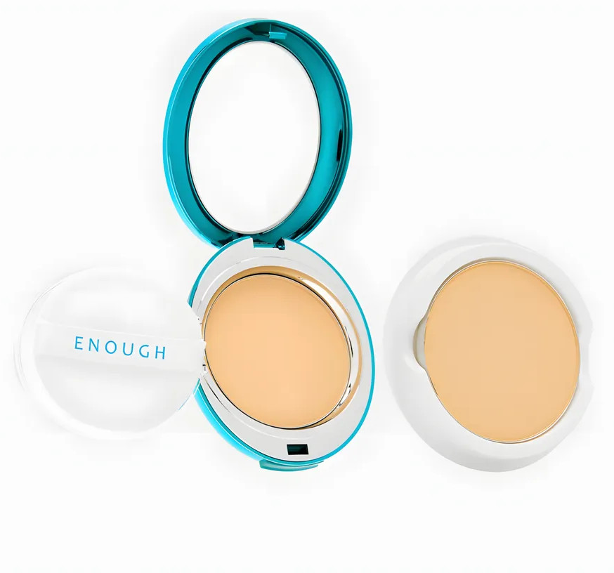 Пудра компактная с коллагеном и запасным блоком «Moisture Two-way Cake» SPF28 PA++, оттенок 21N | Collagen 3X | Enough