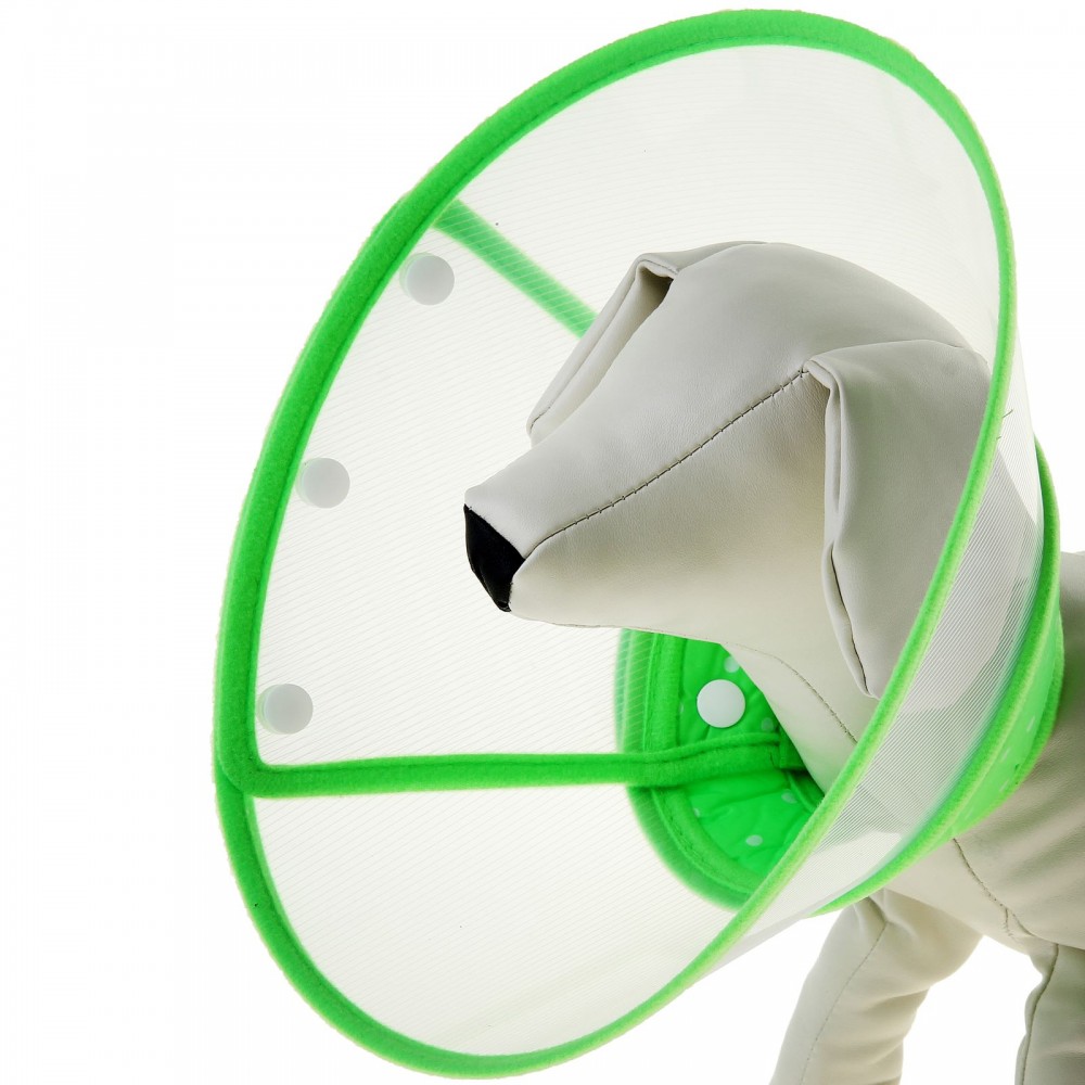 Ветеринарный воротник на клепках с мягким горлом (обхват шеи 22/24/27см), цвета в ассортименте