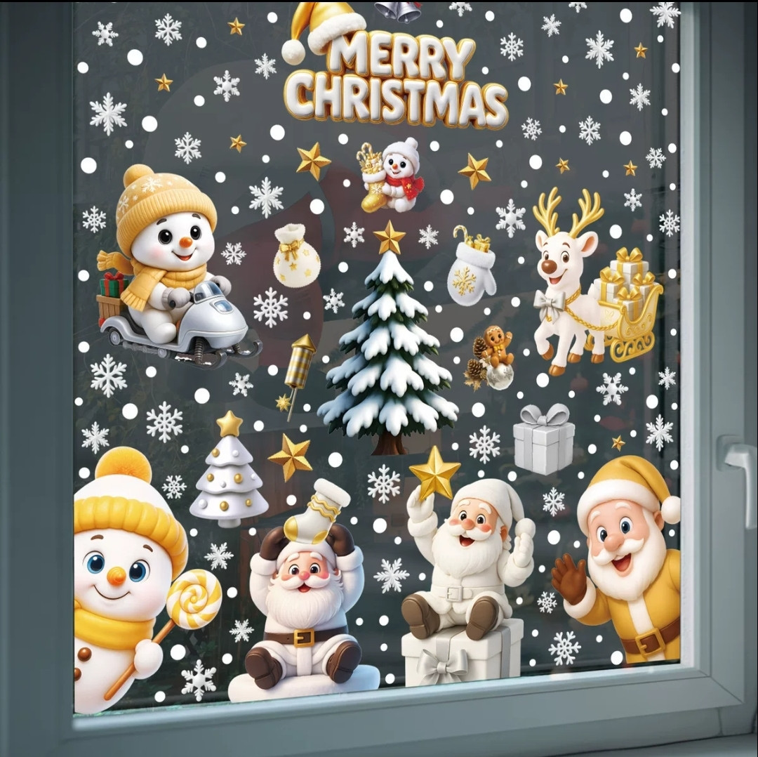 Наклейки на окна новогодние «Зимняя сказка»