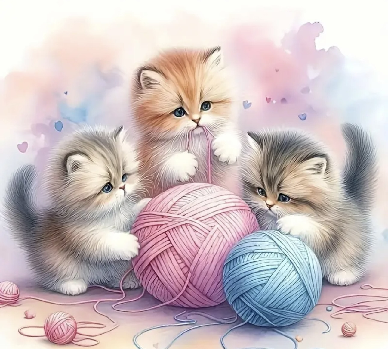 Алмазная мозаика «Котята»