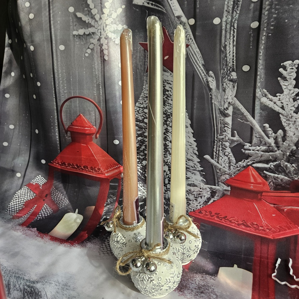 Набор декоративных свечей «Розовый снег» | Carrero creative homе