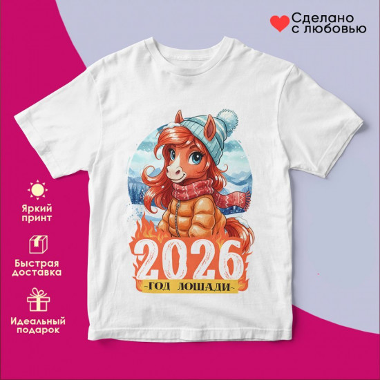 Футболка с принтом «2026 год лошади (2)»