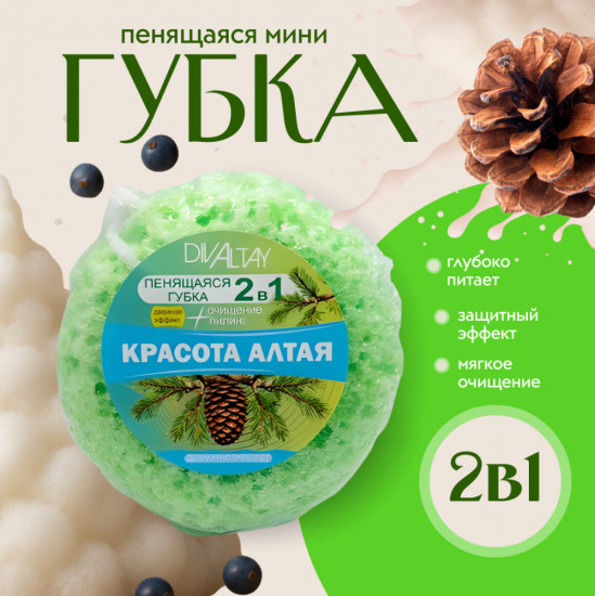 Мини-губка 2 в 1 «Красота Алтая»