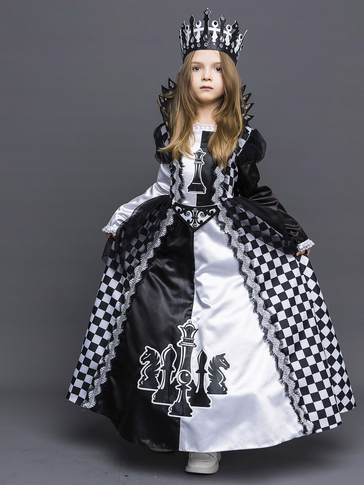 Карнавальный костюм «Шахматная королева» | Пуговка