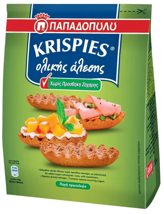 Сухари цельнозерновые без сахара | Krispies