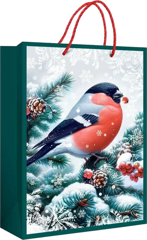 Пакет подарочный «Снегири» | Империя поздравлений