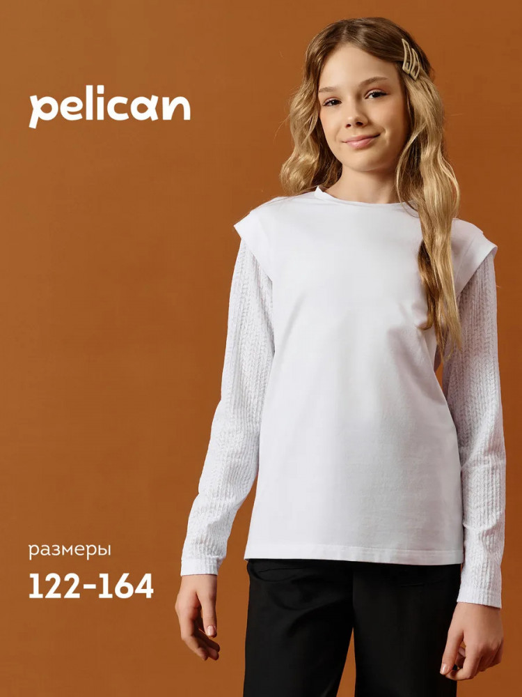 Лонгслив школьный для девочек | Pelican
