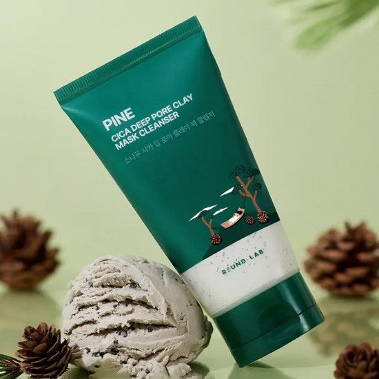 Очищающая маска-пенка для лица с глиной и экстрактом сосны «Pine Cica Deep Pore Clay Mask Cleanser»