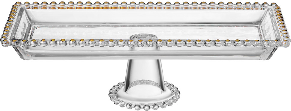 Блюдо сервировочное на ножке «Golden Charm» | Pearl | Lefard