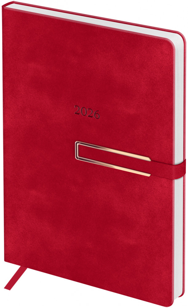 Ежедневник датированный на 2026 год «Scarlet» | Suede | BG