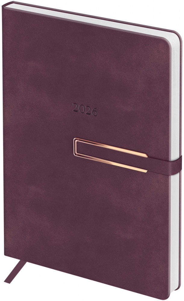 Ежедневник датированный на 2026 год «Plum» | Suede | BG