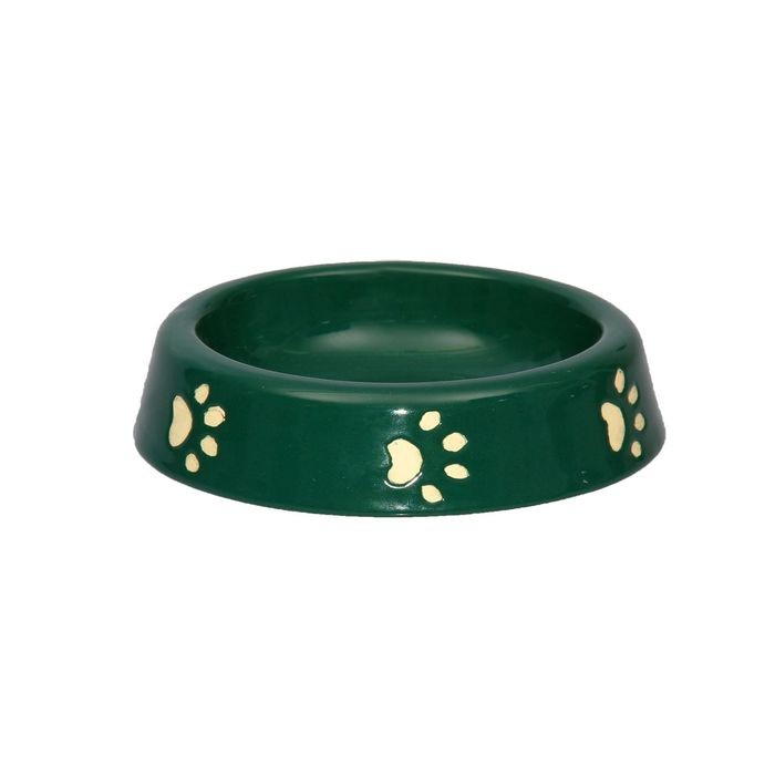 Миска (объем 0,2 л), зеленая с лапками