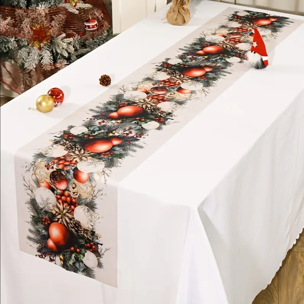 Новогодняя дорожка на стол «Рождество»