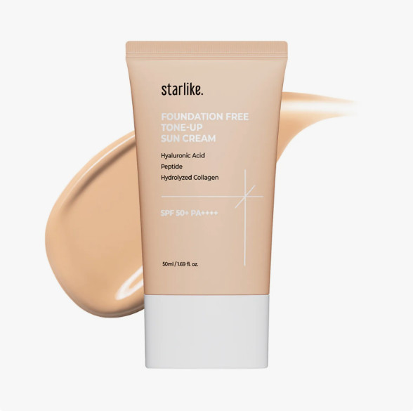 Тонирующий солнцезащитный крем для лица SPF50+ «Foundation Free Tone-Up Sun Cream» | StarLike