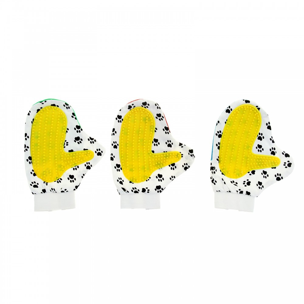 Рукавица с резиновой щеткой 24 х 18 см, цвета в ассортименте | Пижон