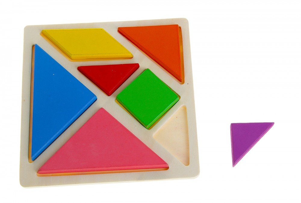 Игра логическая, танграм - вкладыш, 7 элементов