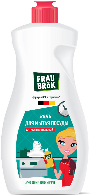 Гель для мытья посуды «Алоэ вера и зеленый чай» | Frau Brok