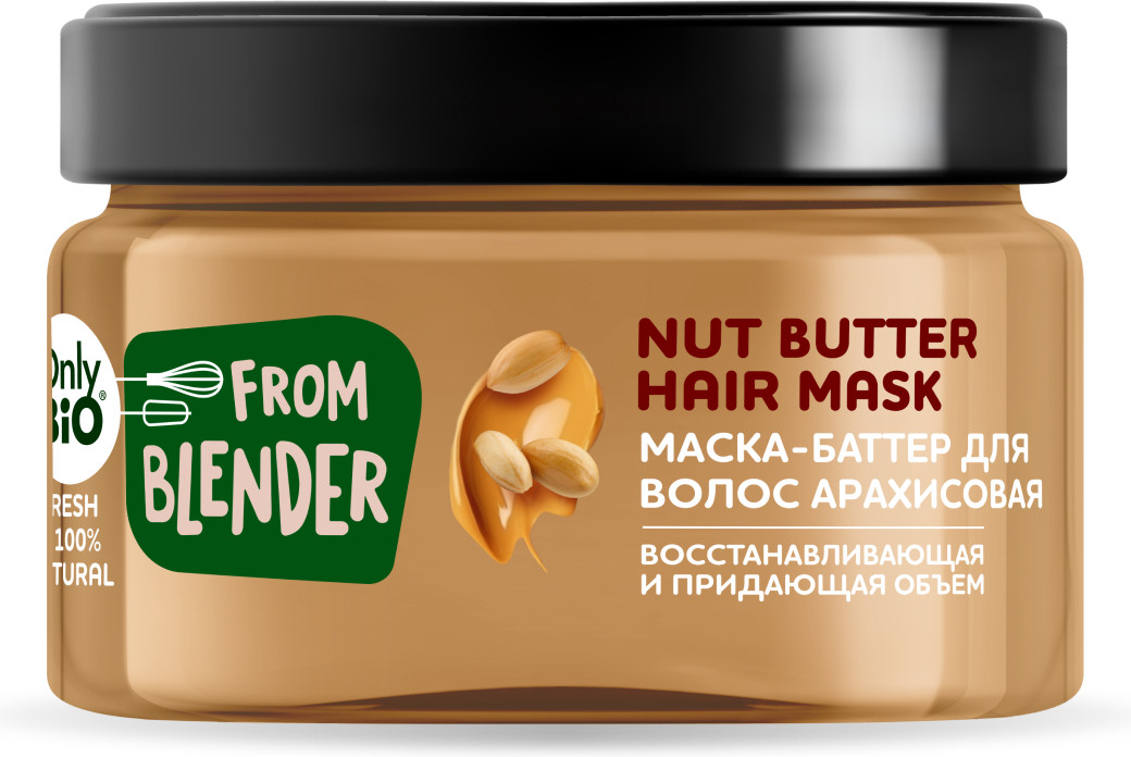 Маска-баттер для волос арахисовая восстанавливающая и придающая объем «Peanut hair butter» | From Blender with Love