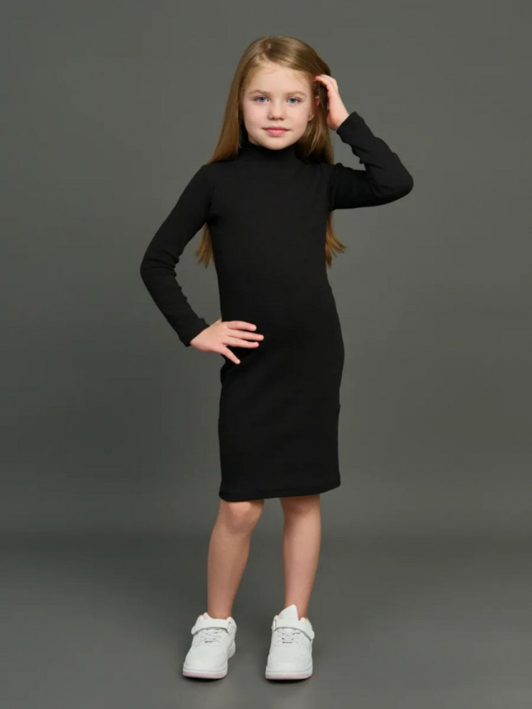 Повседневное платье-водолазка для девочек