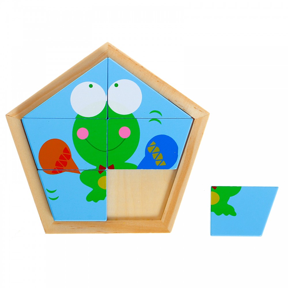 Пазл «Лягушонок», 6 элементов | Собери картинку | Лесная мастерская