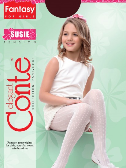 Колготки детские нарядные «Susie» (bianco, 20 den)