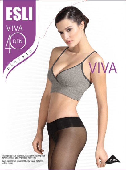Тонкие колготки с заниженной талией «ESLI VIVA 40» (melone, 40 den)