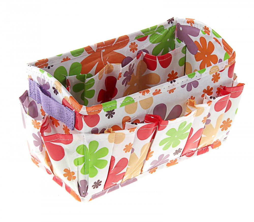 Органайзер для мелких вещей «Цветочки» с 15 карманами