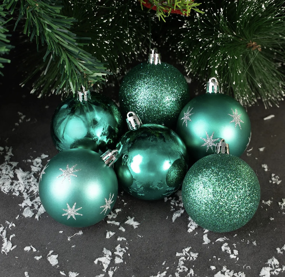 Набор шаров елочных «Снежное кружево»